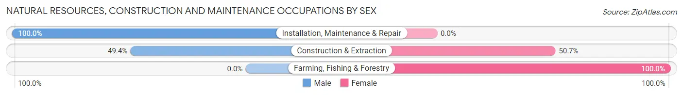 Natural Resources, Construction and Maintenance Occupations by Sex in Zip Code 98603