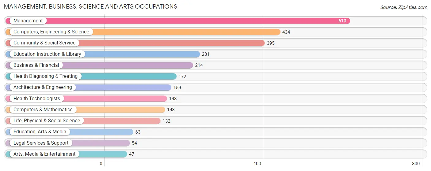 Management, Business, Science and Arts Occupations in Zip Code 98606