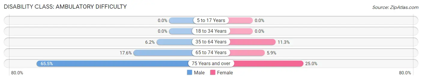 Disability in Zip Code 99009: <span>Ambulatory Difficulty</span>