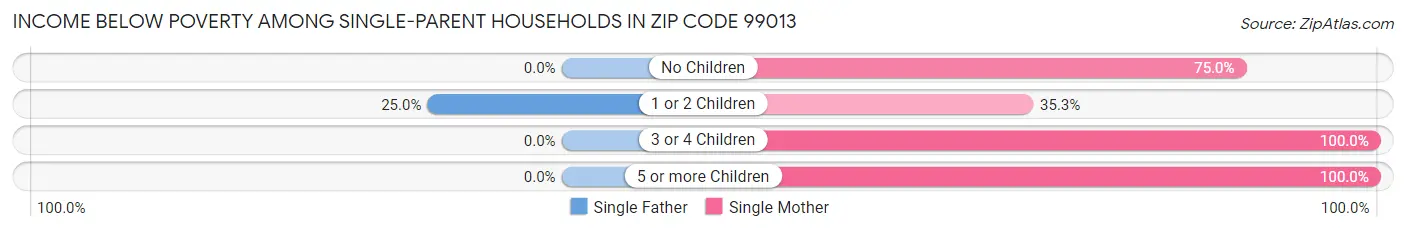 Income Below Poverty Among Single-Parent Households in Zip Code 99013