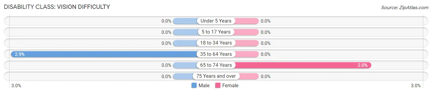 Disability in Zip Code 99040: <span>Vision Difficulty</span>