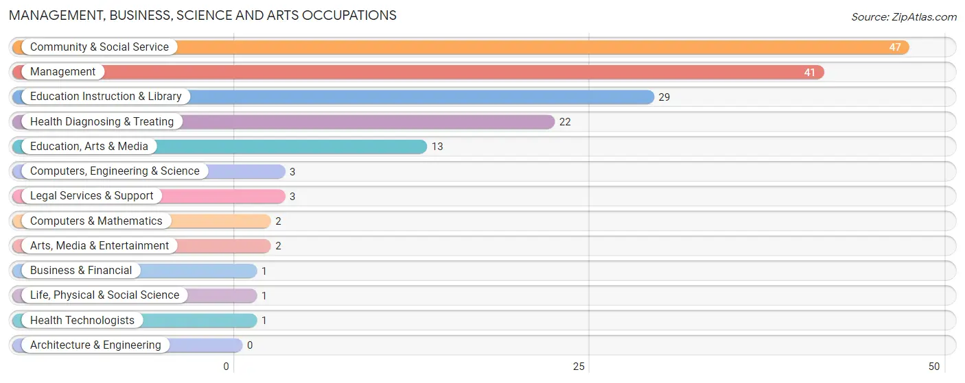 Management, Business, Science and Arts Occupations in Zip Code 99158