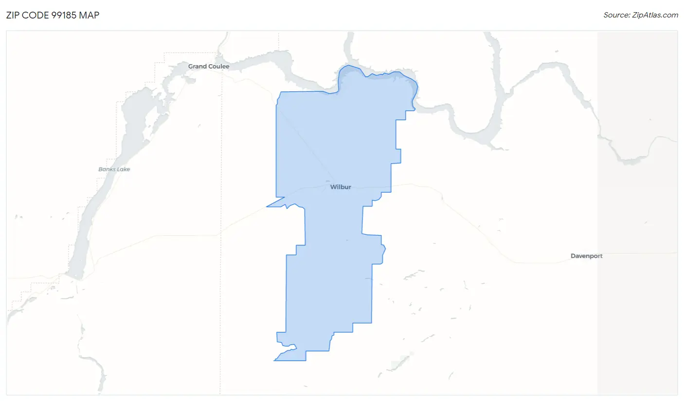 Zip Code 99185 Map