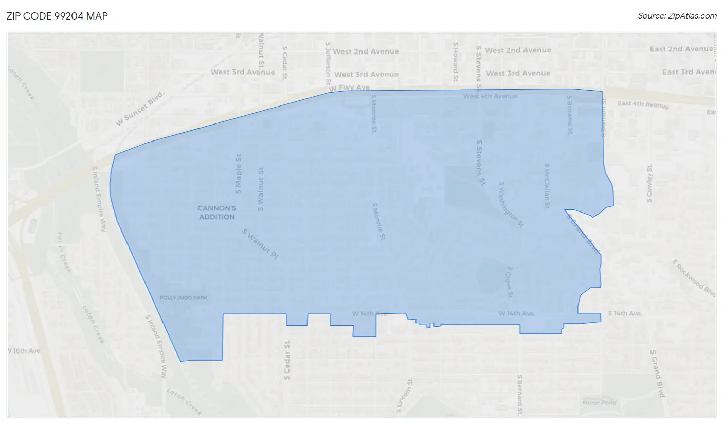 Zip Code 99204 Map