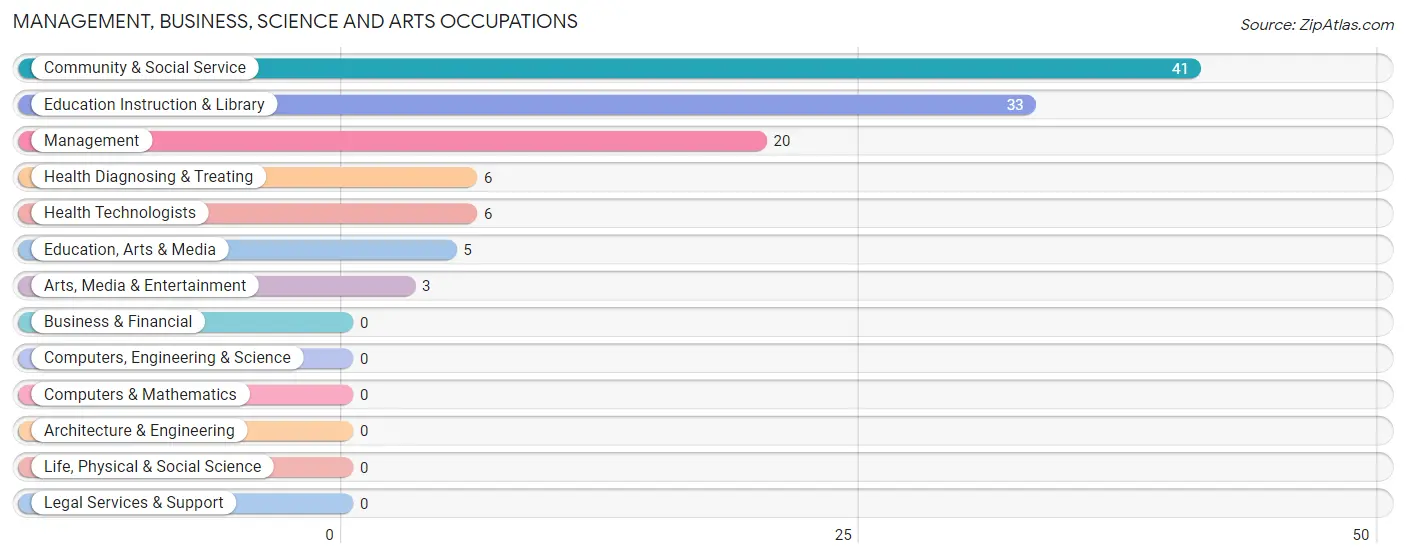 Management, Business, Science and Arts Occupations in Zip Code 99622