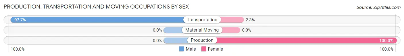Production, Transportation and Moving Occupations by Sex in Zip Code 99674