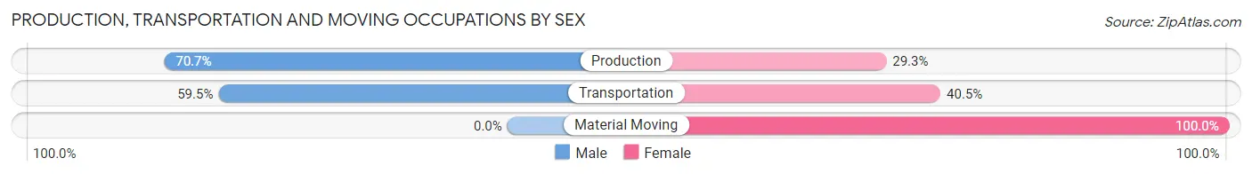 Production, Transportation and Moving Occupations by Sex in Zip Code 99686