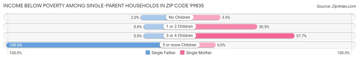 Income Below Poverty Among Single-Parent Households in Zip Code 99835