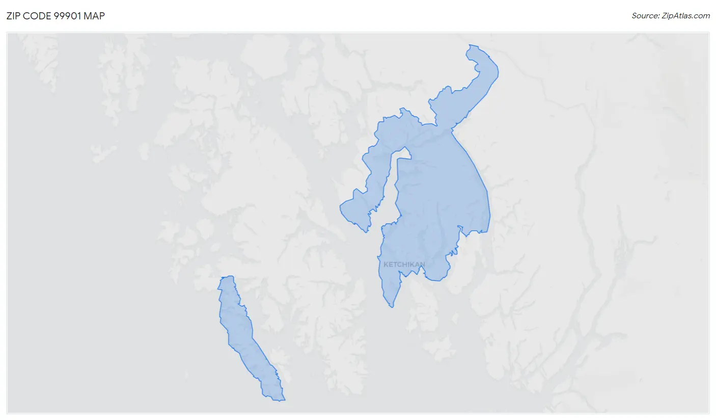 Zip Code 99901 Map