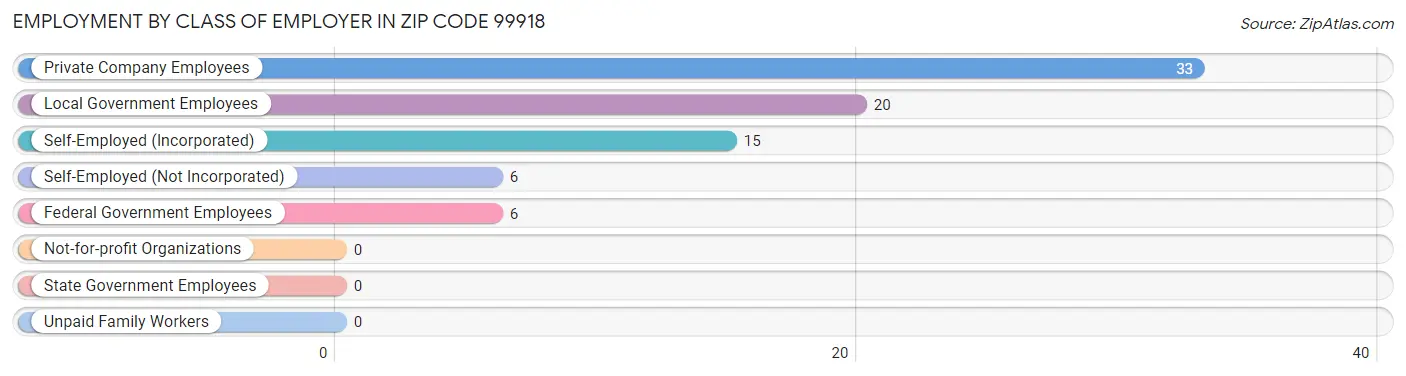 Employment by Class of Employer in Zip Code 99918