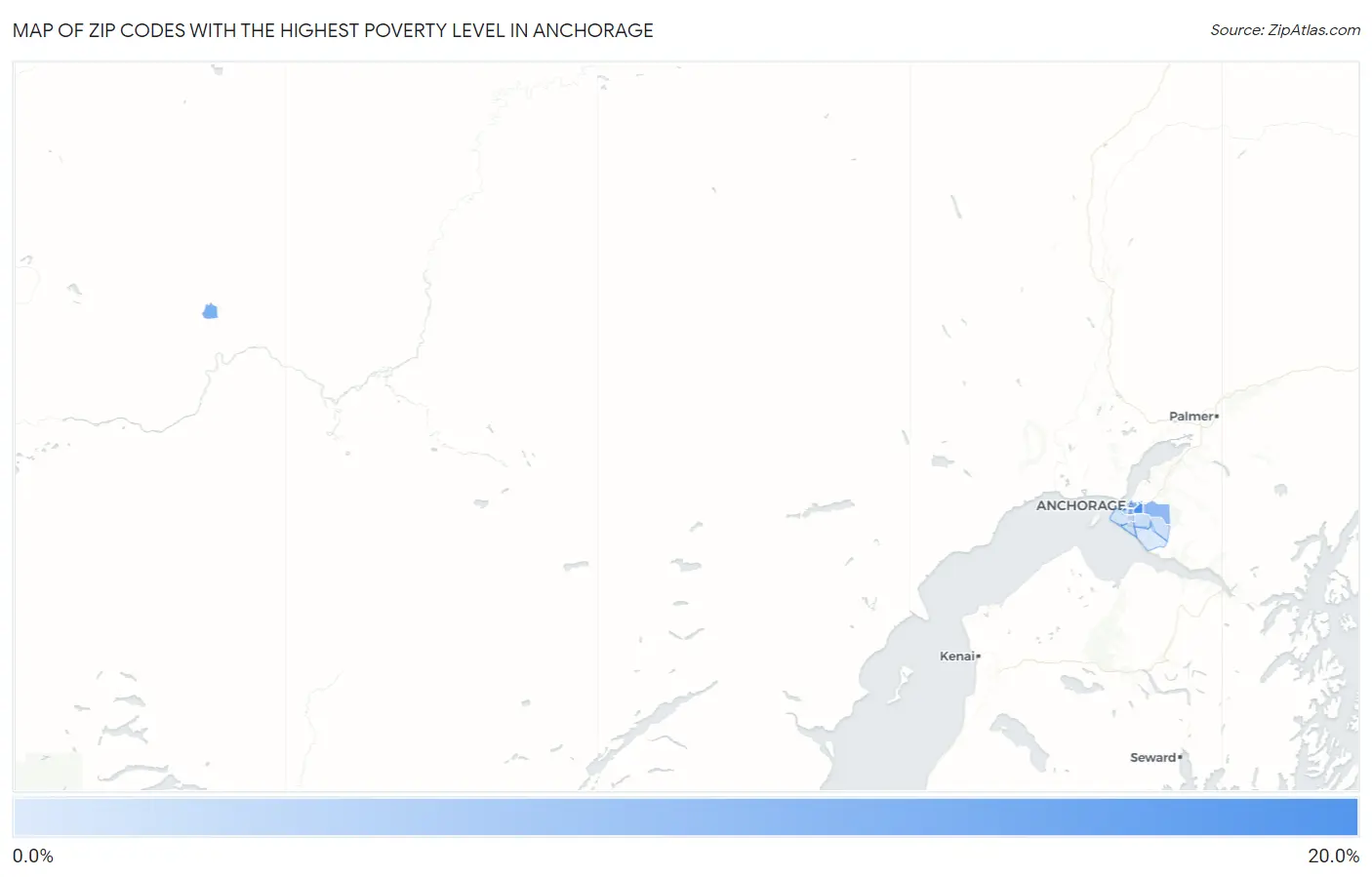 Zip Codes with the Highest Poverty Level in Anchorage Map
