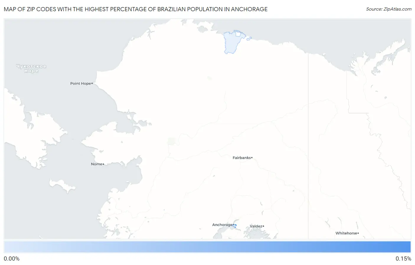 Zip Codes with the Highest Percentage of Brazilian Population in Anchorage Map