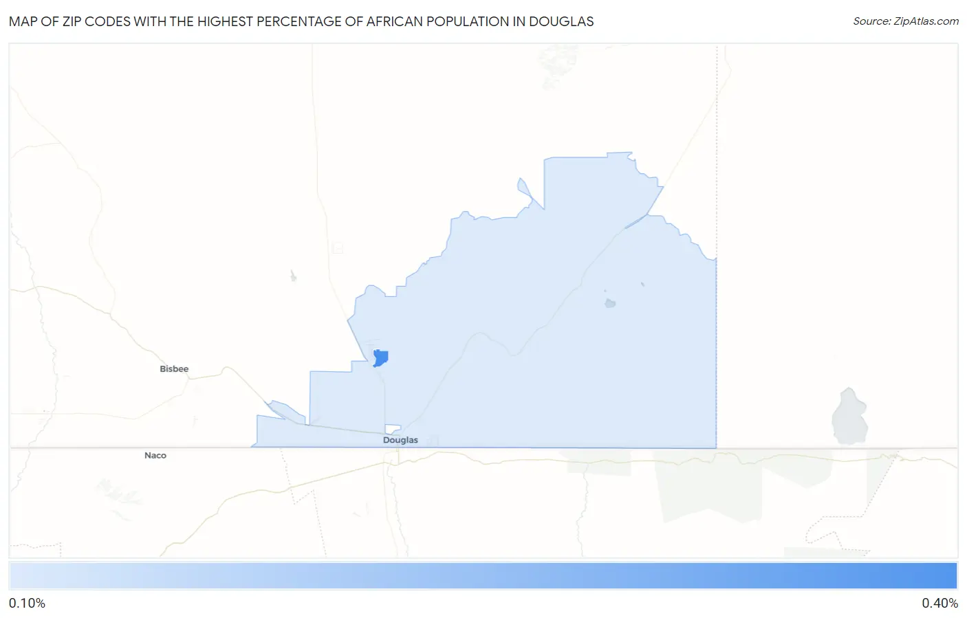 Zip Codes with the Highest Percentage of African Population in Douglas Map