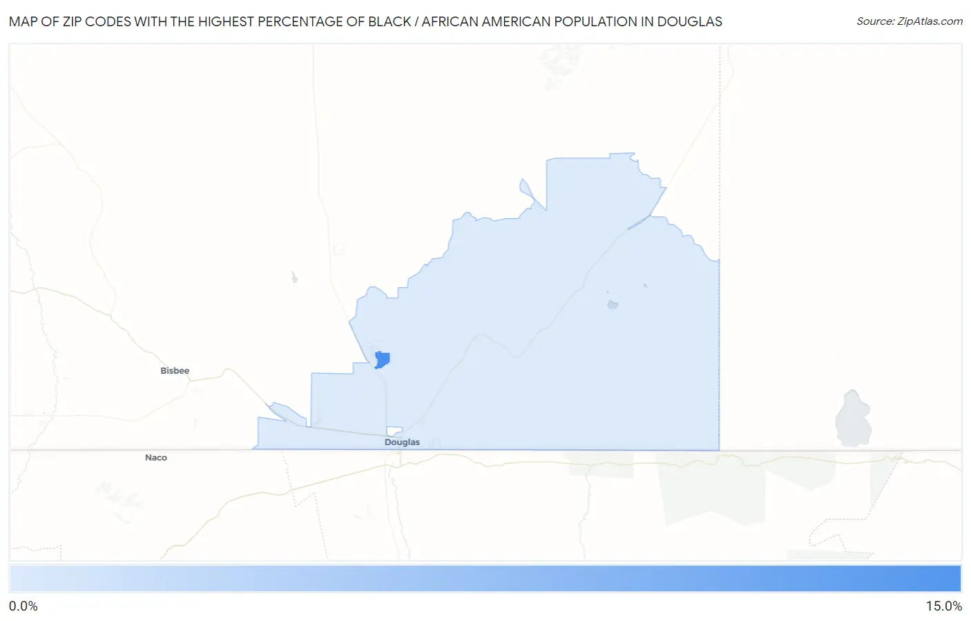 Zip Codes with the Highest Percentage of Black / African American Population in Douglas Map