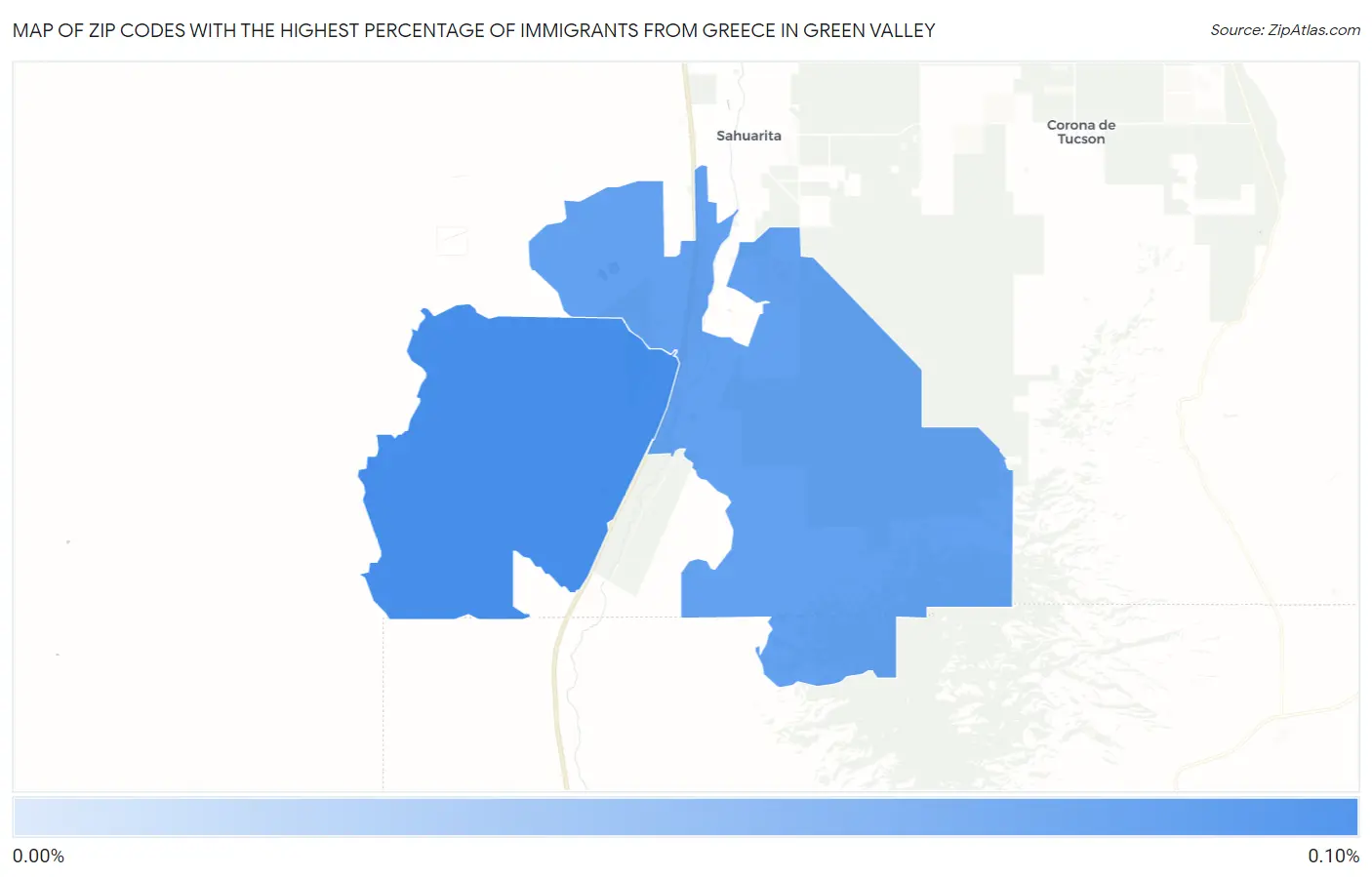 Zip Codes with the Highest Percentage of Immigrants from Greece in Green Valley Map