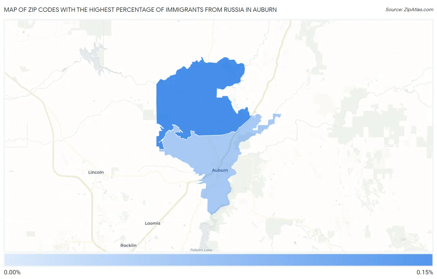 Zip Codes with the Highest Percentage of Immigrants from Russia in Auburn Map