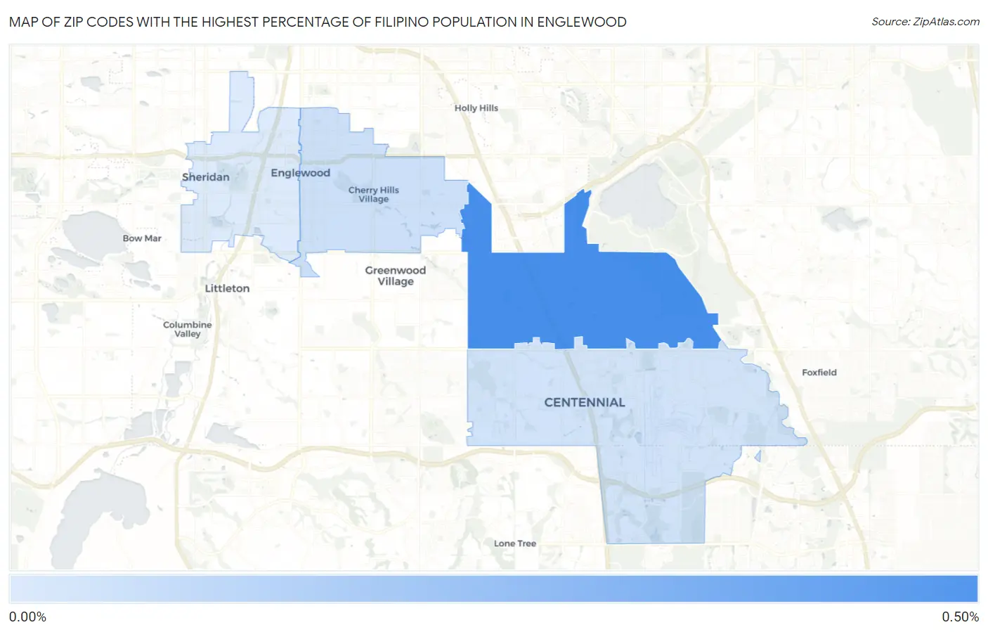Zip Codes with the Highest Percentage of Filipino Population in Englewood Map