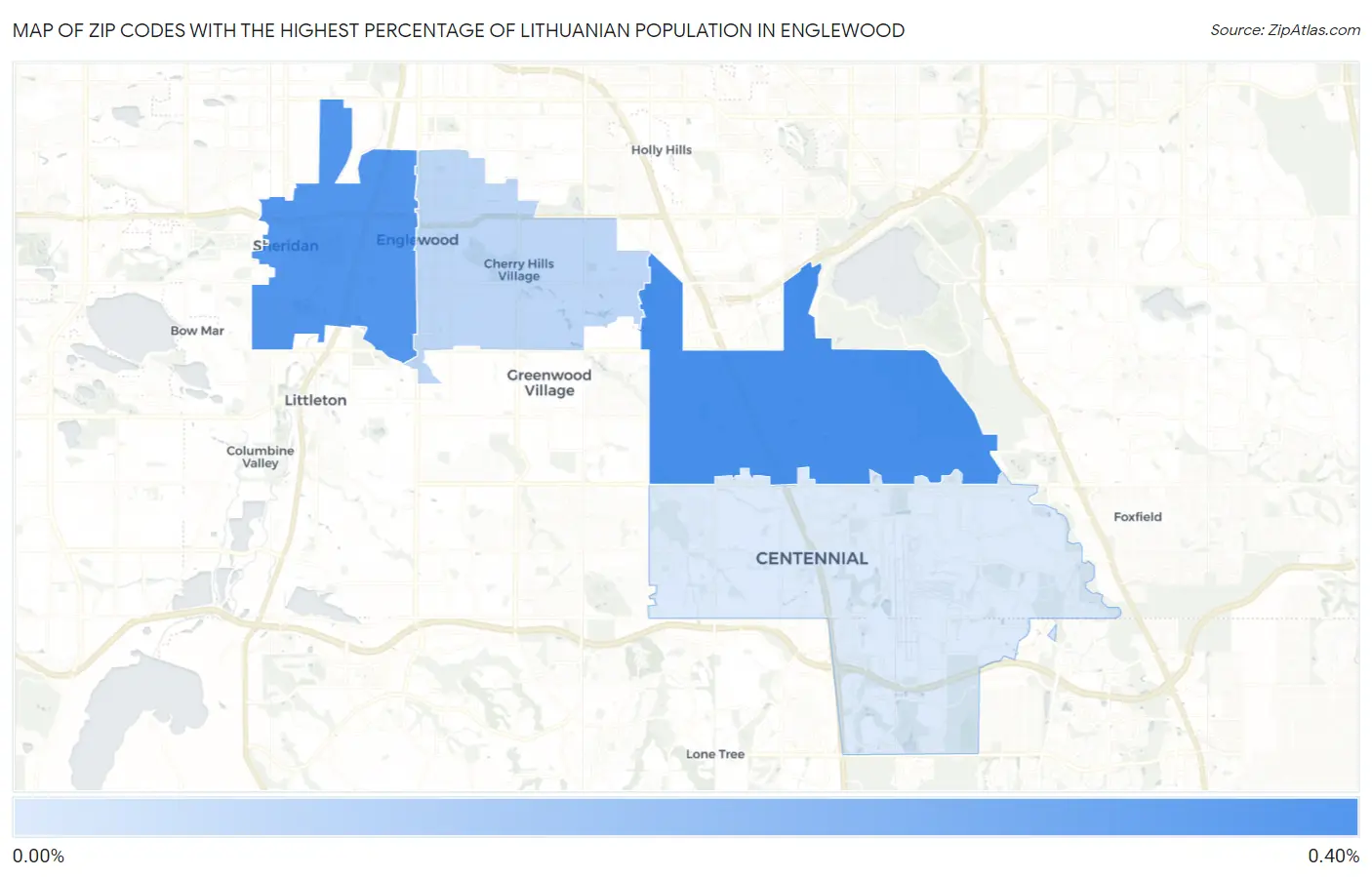Zip Codes with the Highest Percentage of Lithuanian Population in Englewood Map