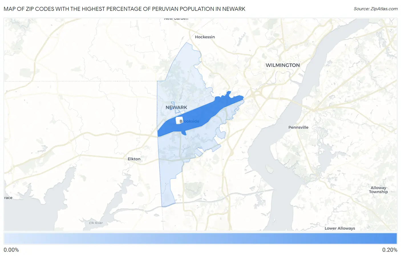 Zip Codes with the Highest Percentage of Peruvian Population in Newark Map