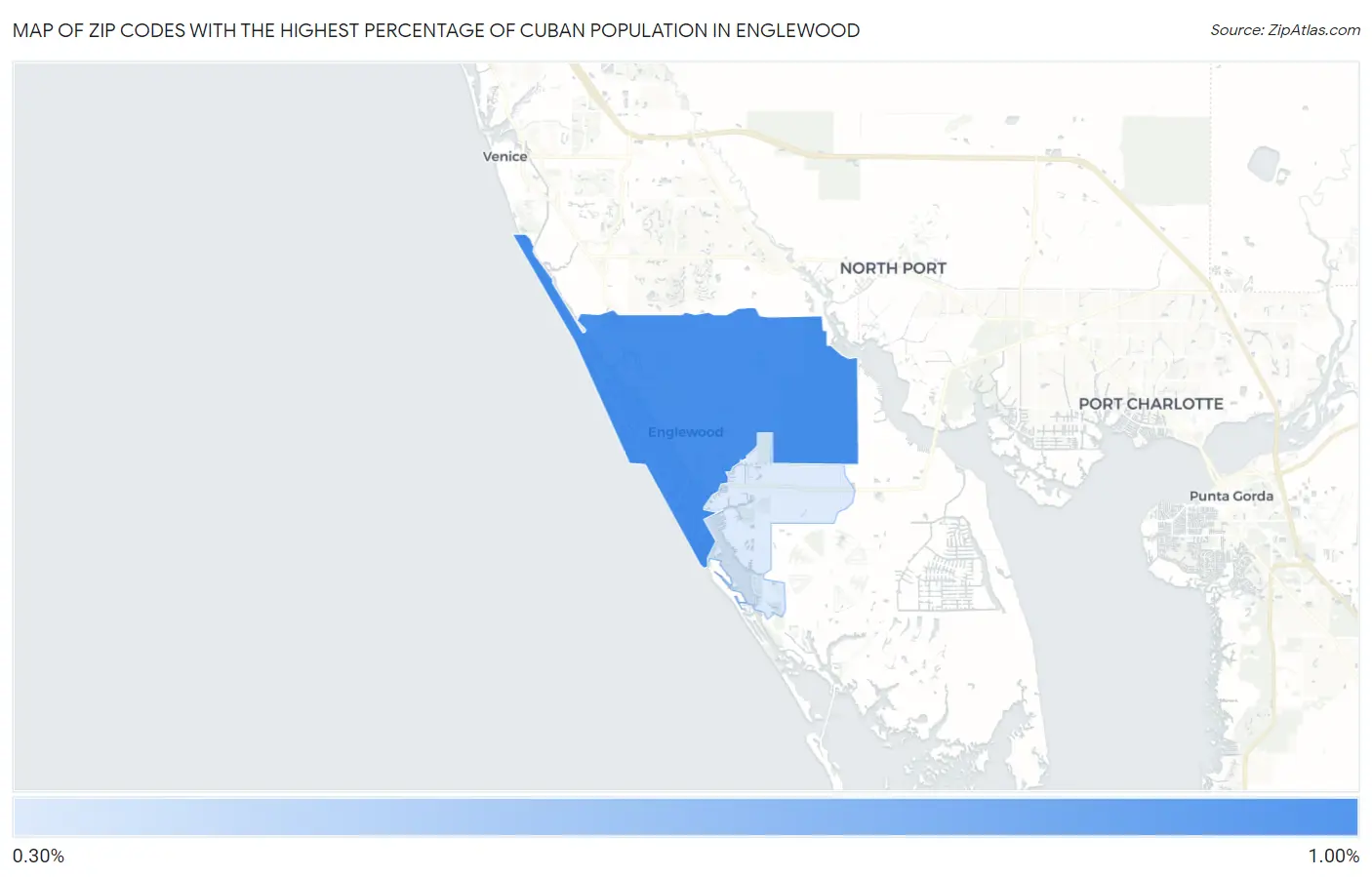 Zip Codes with the Highest Percentage of Cuban Population in Englewood Map