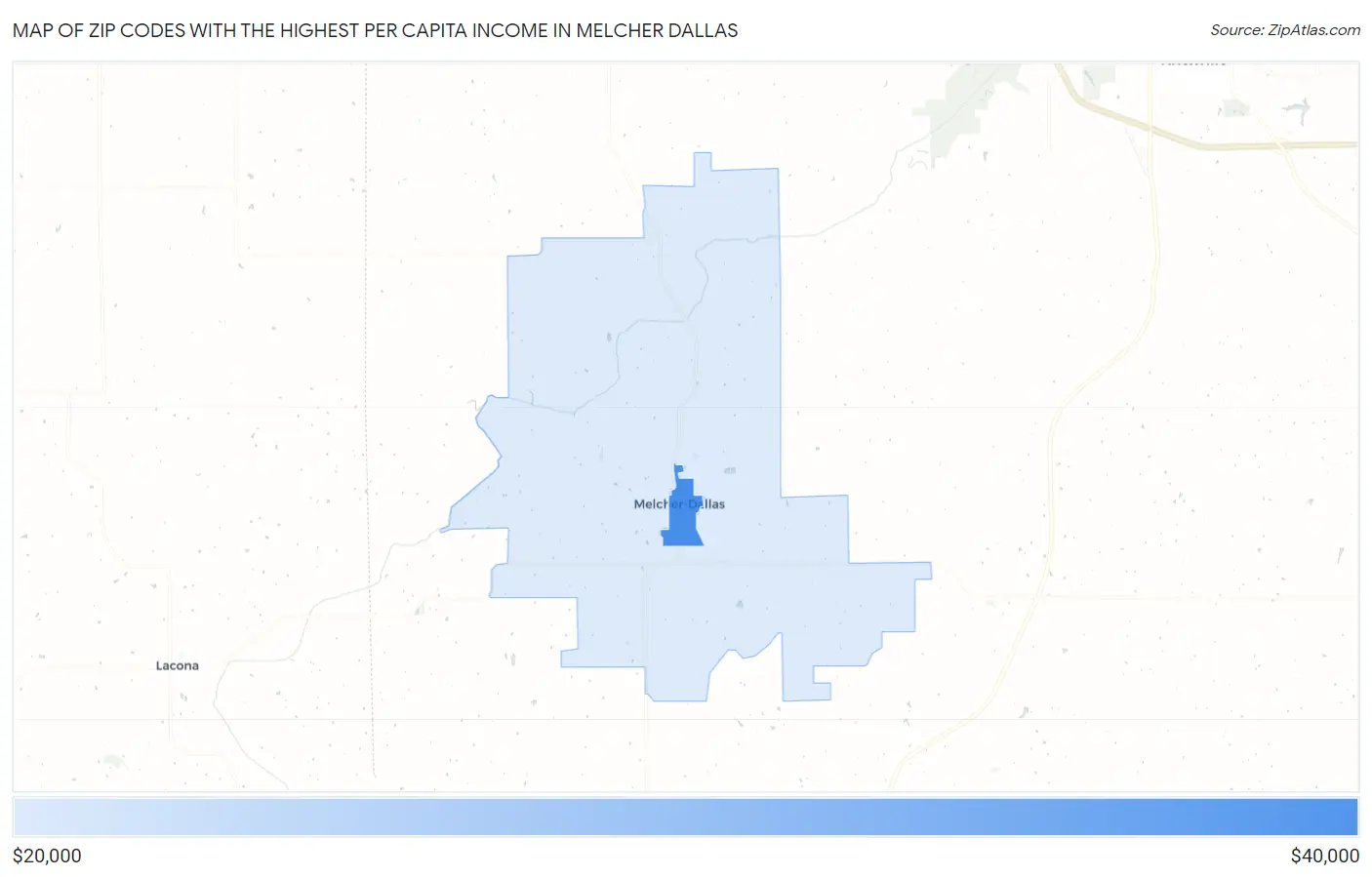 Zip Codes with the Highest Per Capita Income in Melcher Dallas Map