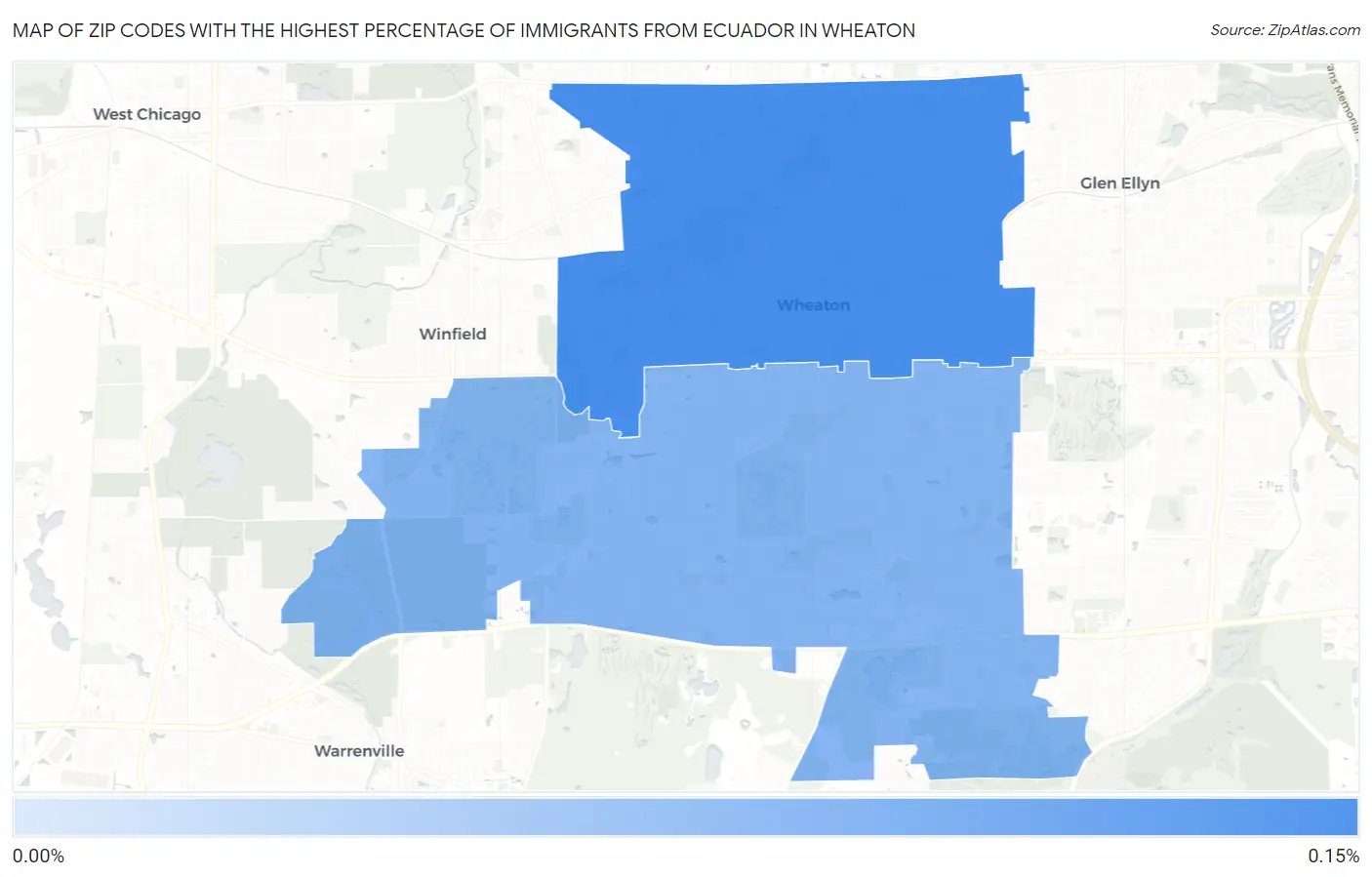 Zip Codes with the Highest Percentage of Immigrants from Ecuador in Wheaton Map