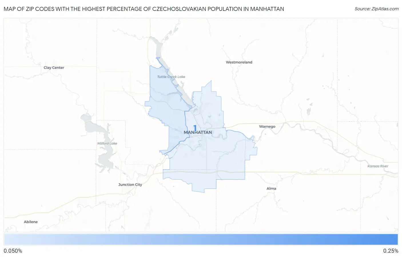 Zip Codes with the Highest Percentage of Czechoslovakian Population in Manhattan Map