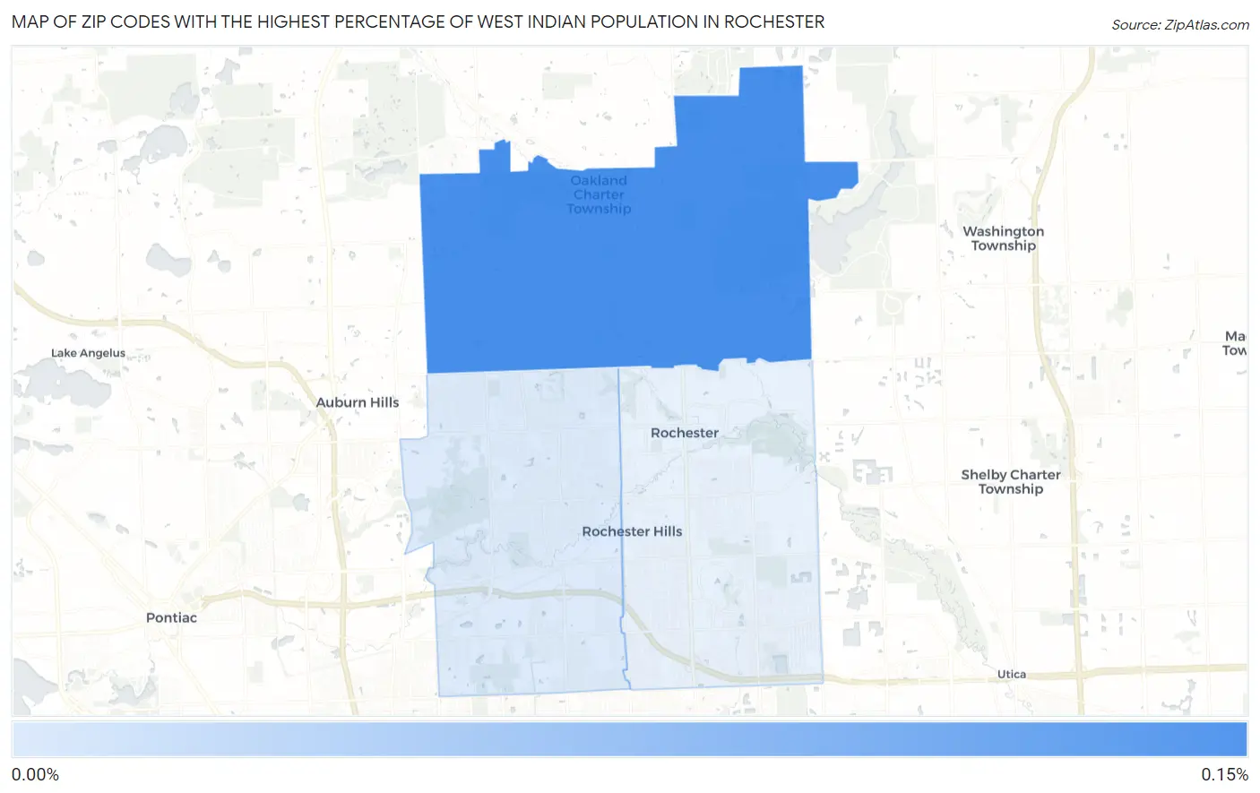 Zip Codes with the Highest Percentage of West Indian Population in Rochester Map