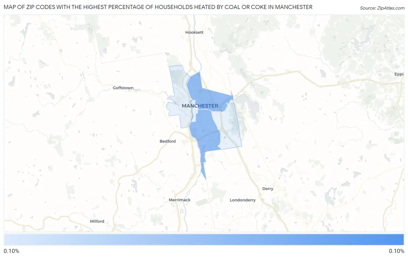 Zip Codes with the Highest Percentage of Households Heated by Coal or Coke in Manchester Map