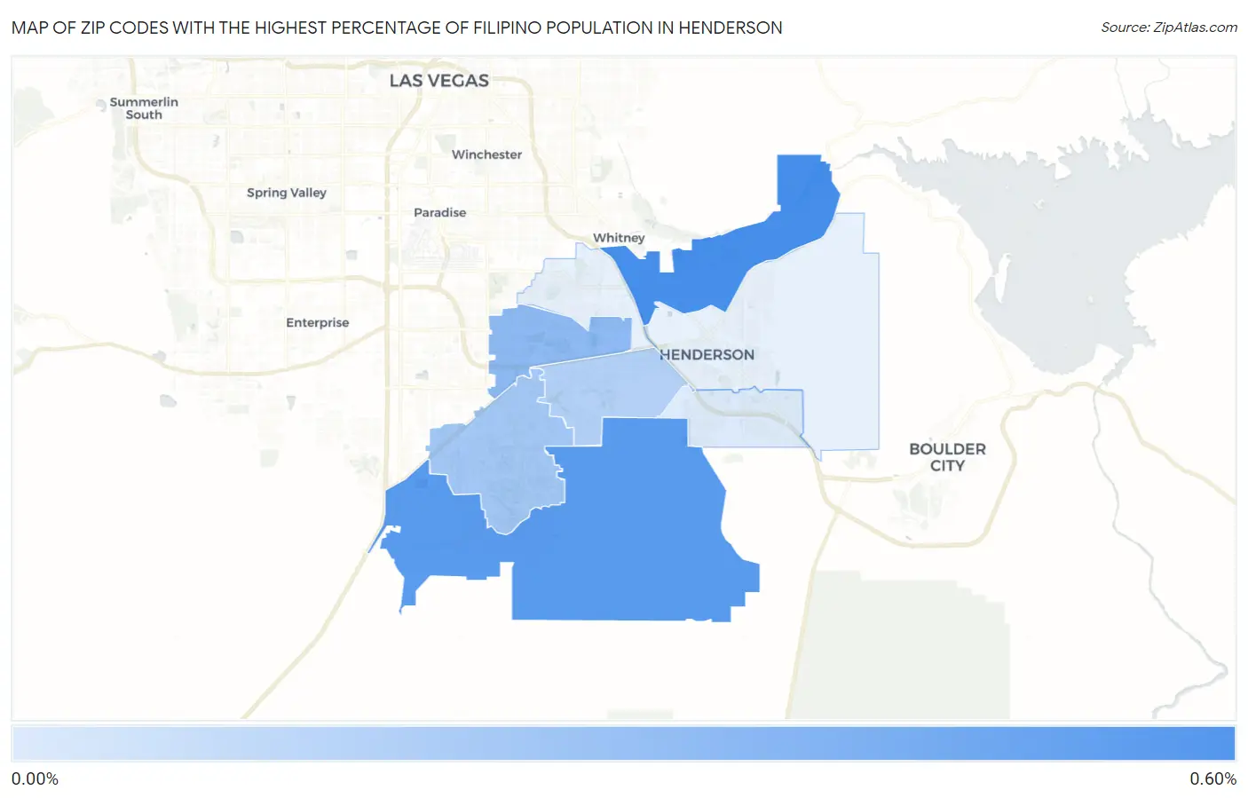 Zip Codes with the Highest Percentage of Filipino Population in Henderson Map