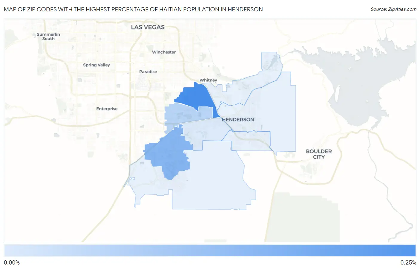 Zip Codes with the Highest Percentage of Haitian Population in Henderson Map
