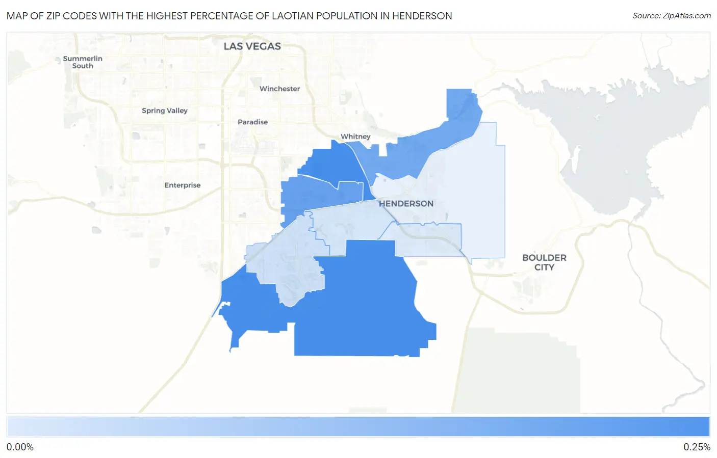 Zip Codes with the Highest Percentage of Laotian Population in Henderson Map