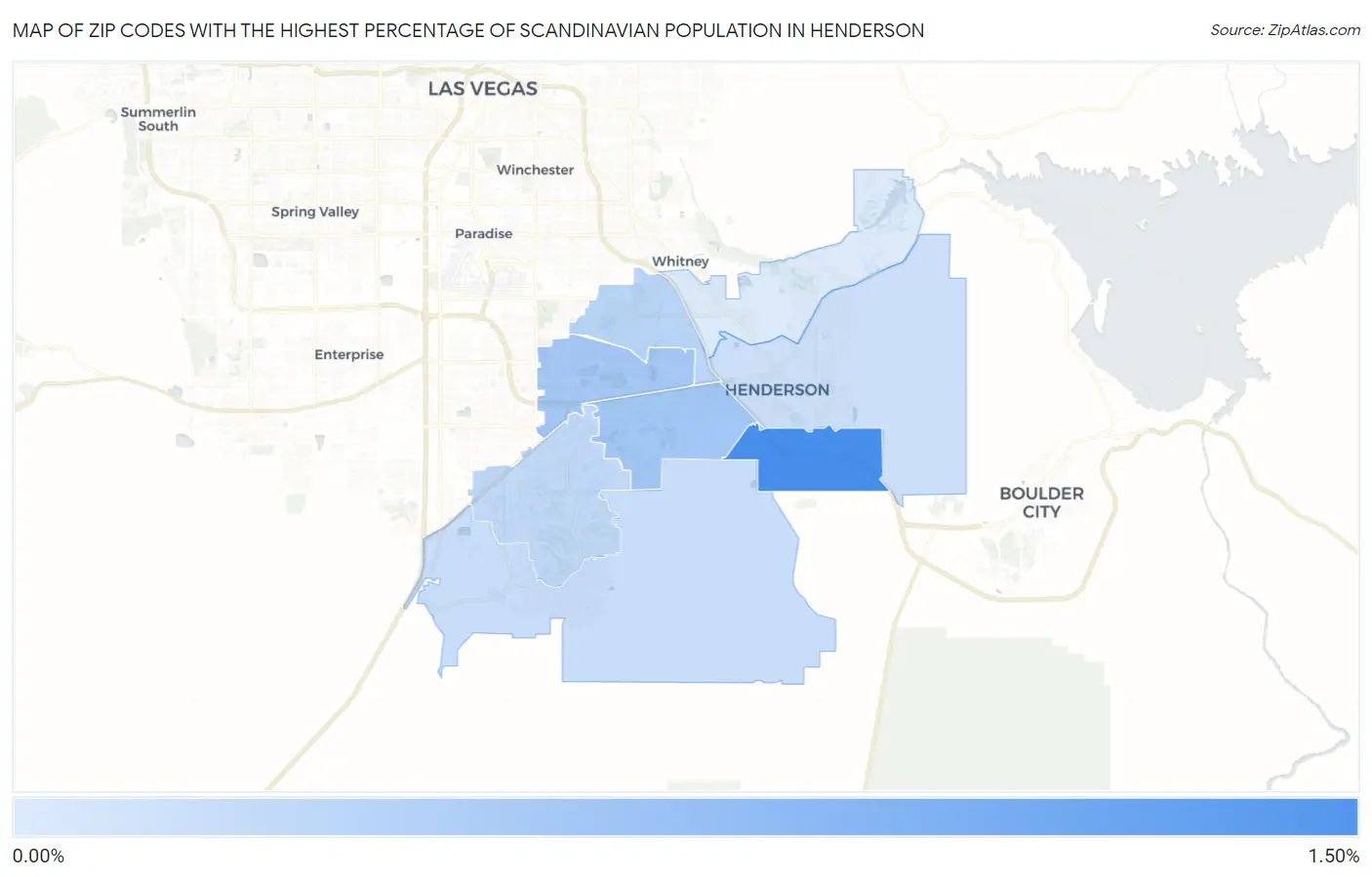 Zip Codes with the Highest Percentage of Scandinavian Population in Henderson Map