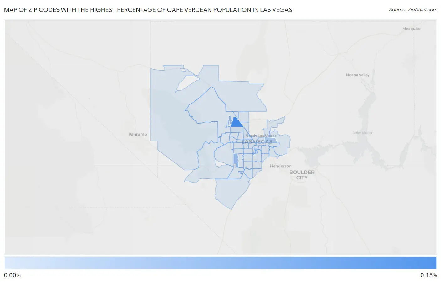 Zip Codes with the Highest Percentage of Cape Verdean Population in Las Vegas Map