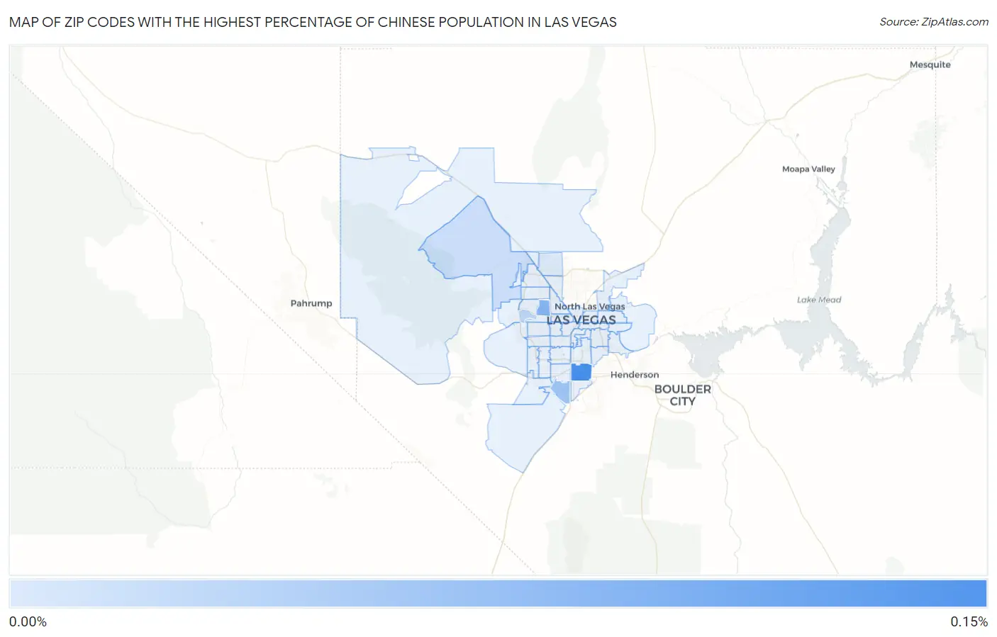 Zip Codes with the Highest Percentage of Chinese Population in Las Vegas Map