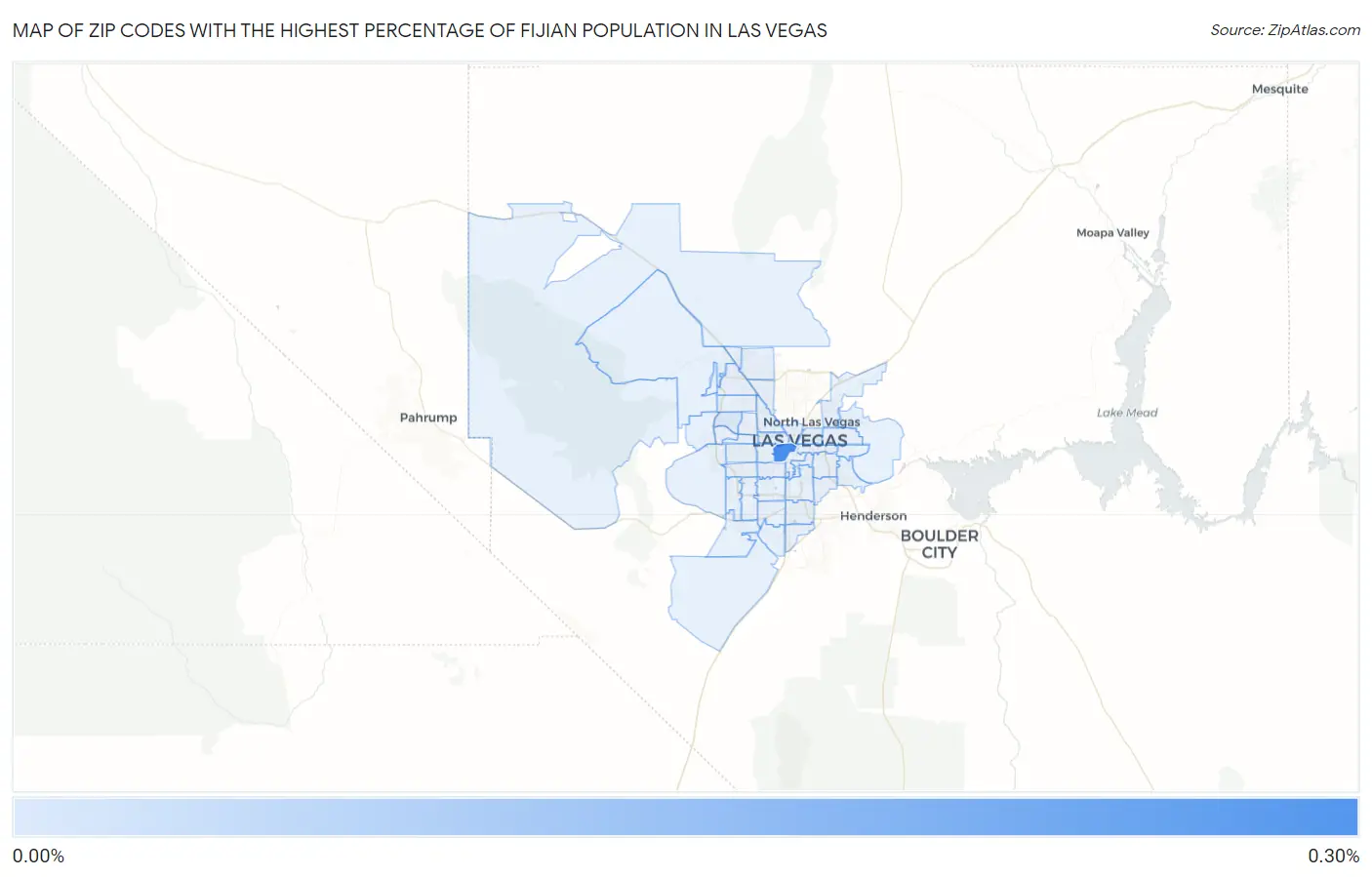 Zip Codes with the Highest Percentage of Fijian Population in Las Vegas Map