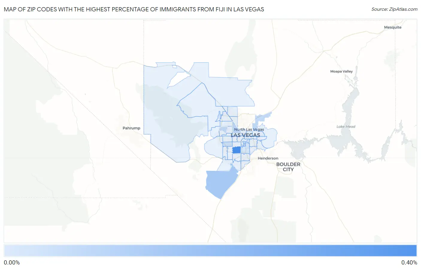 Zip Codes with the Highest Percentage of Immigrants from Fiji in Las Vegas Map