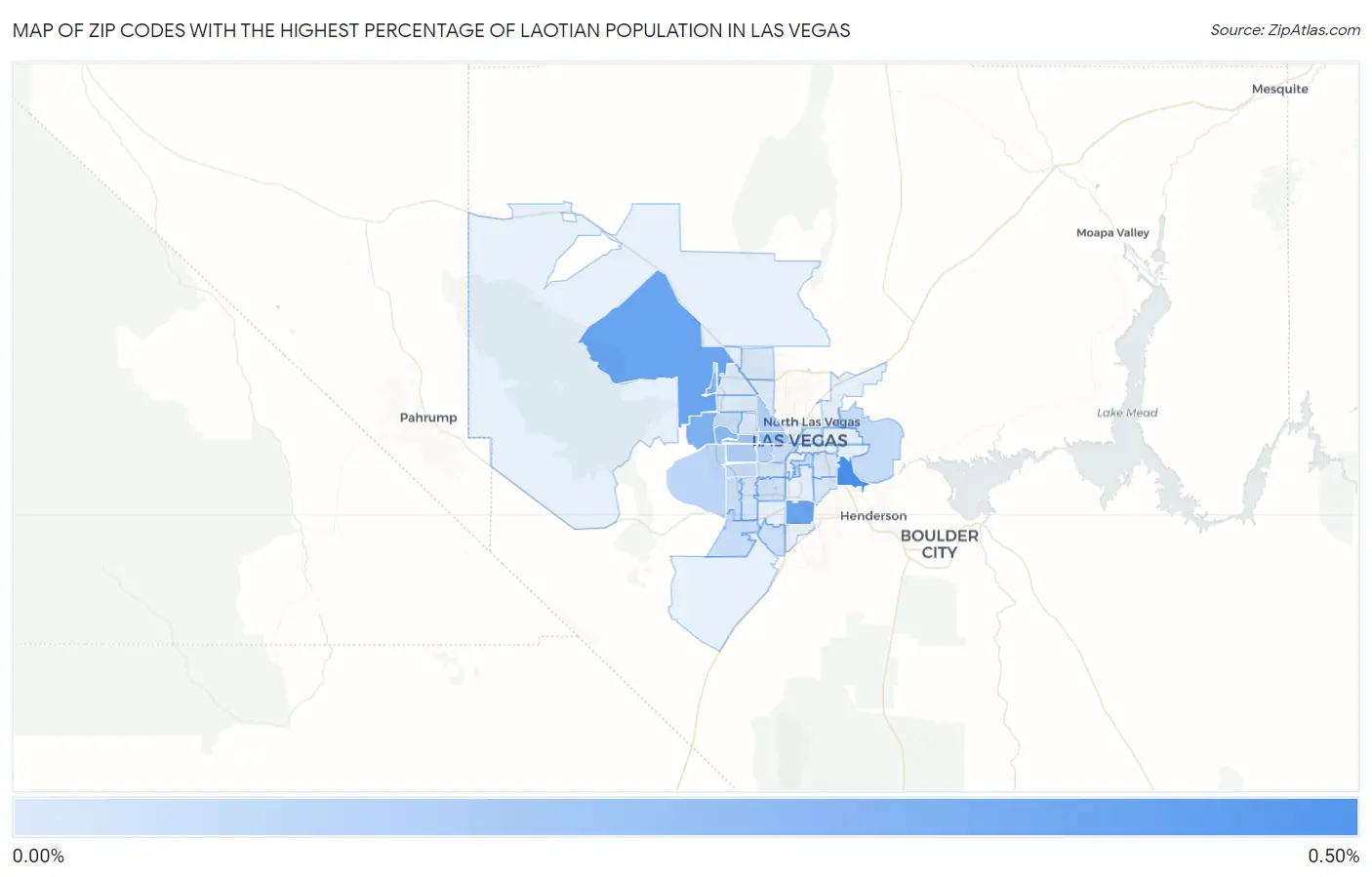 Zip Codes with the Highest Percentage of Laotian Population in Las Vegas Map
