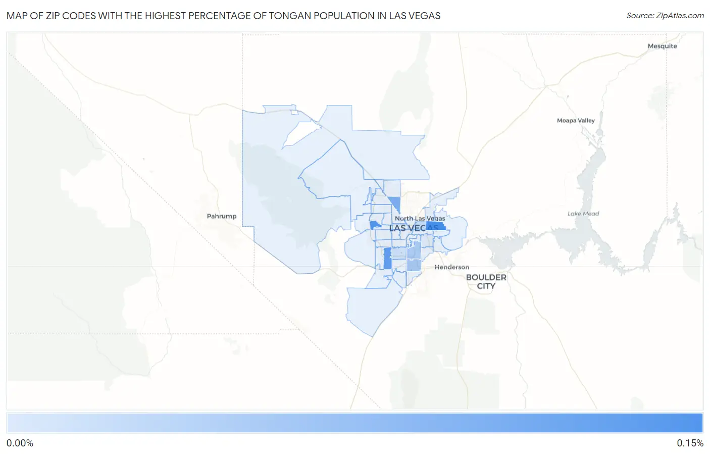 Zip Codes with the Highest Percentage of Tongan Population in Las Vegas Map