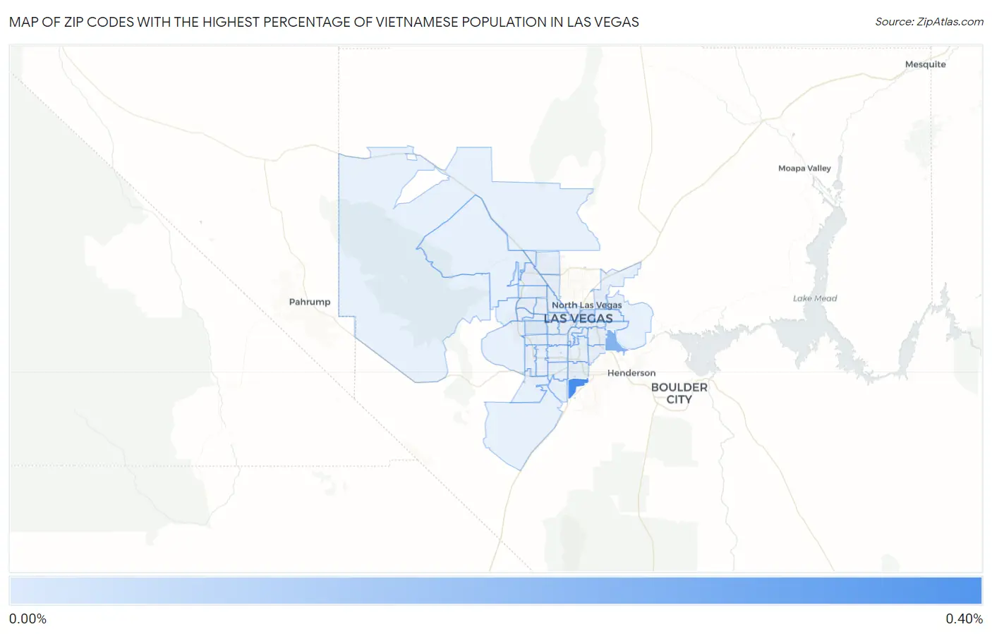 Zip Codes with the Highest Percentage of Vietnamese Population in Las Vegas Map