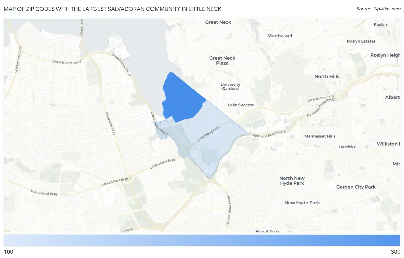 Zip Codes with the Largest Salvadoran Community in Little Neck Map