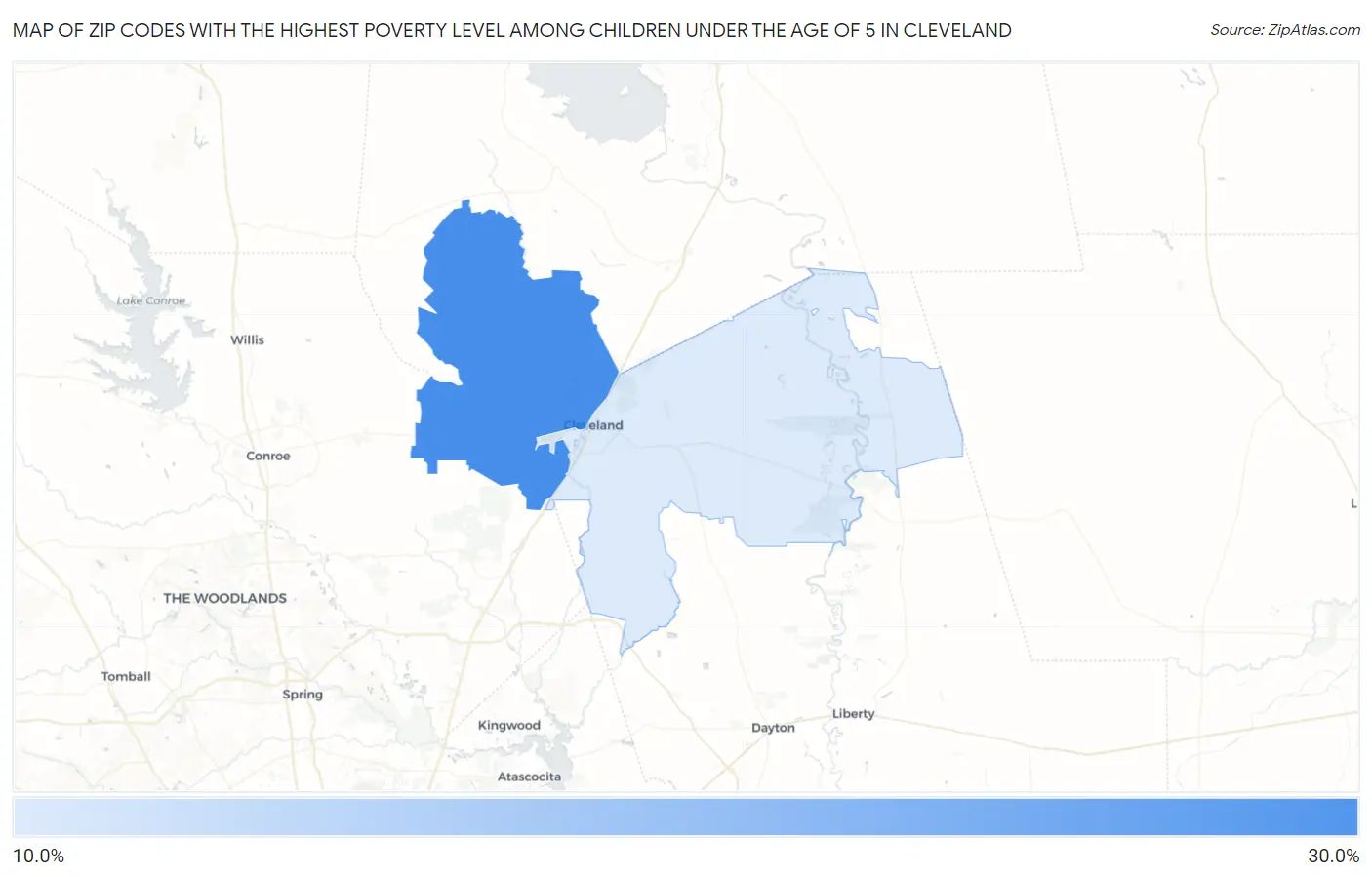 Zip Codes with the Highest Poverty Level Among Children Under the Age of 5 in Cleveland Map