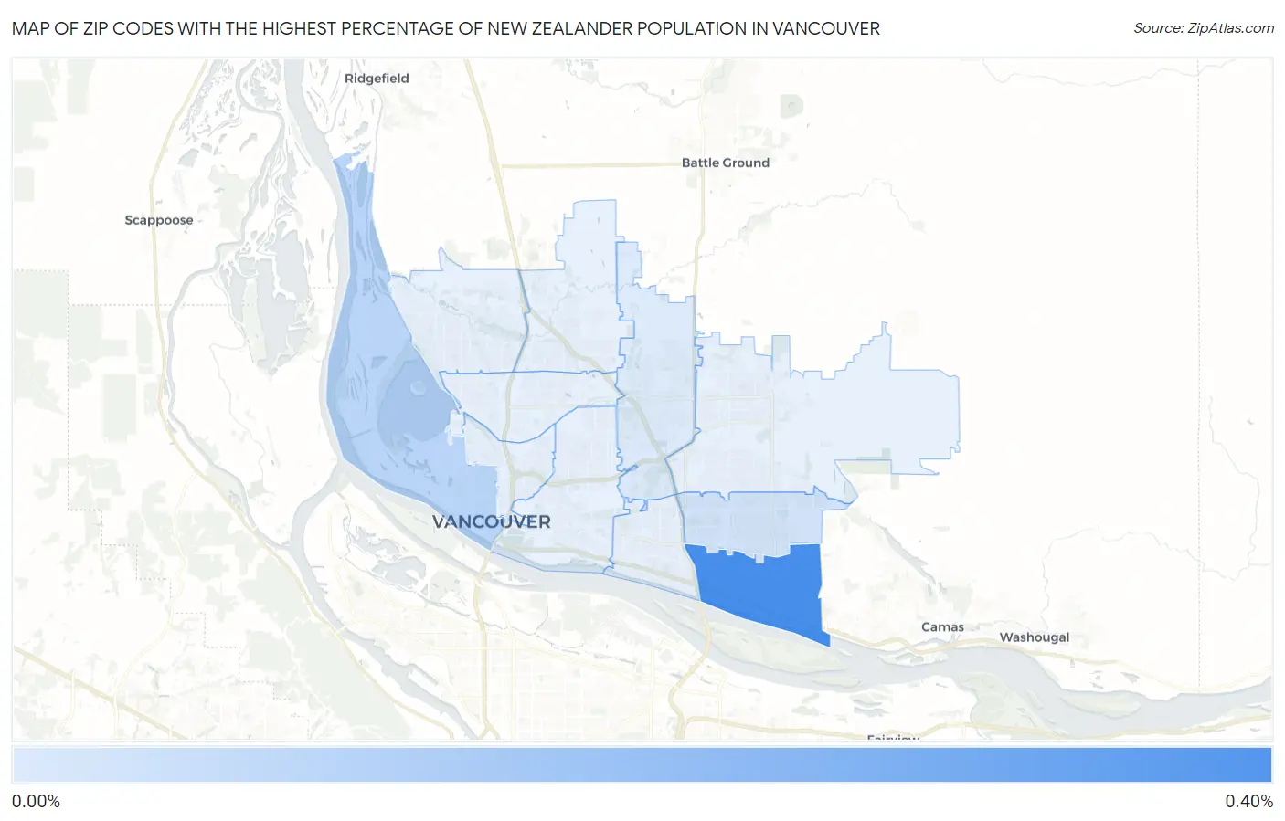 Zip Codes with the Highest Percentage of New Zealander Population in Vancouver Map