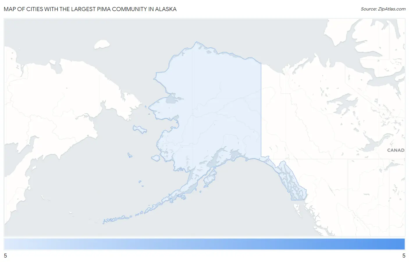Cities with the Largest Pima Community in Alaska Map