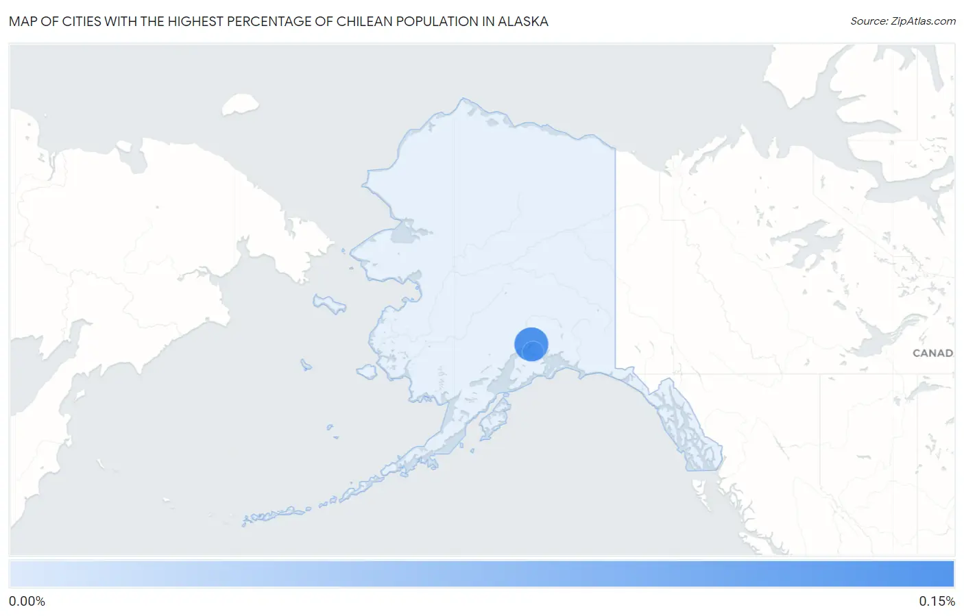 Cities with the Highest Percentage of Chilean Population in Alaska Map