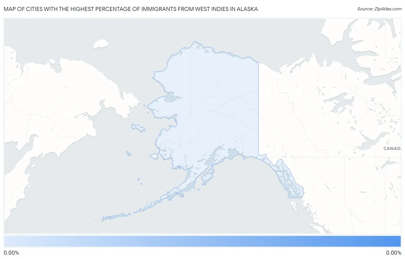 Cities with the Highest Percentage of Immigrants from West Indies in Alaska Map