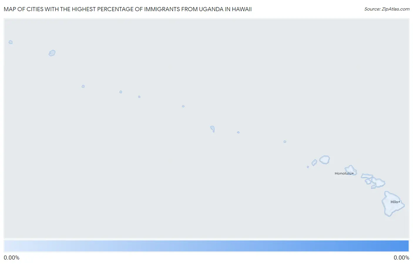 Cities with the Highest Percentage of Immigrants from Uganda in Hawaii Map