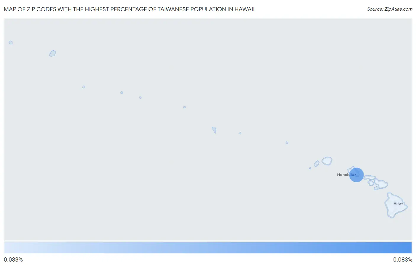 Zip Codes with the Highest Percentage of Taiwanese Population in Hawaii Map