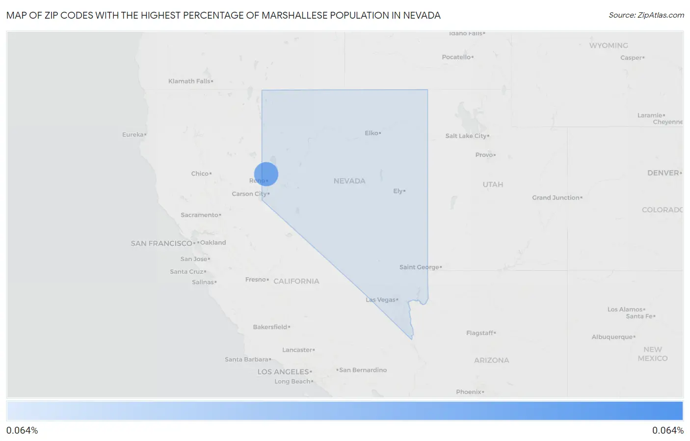 Zip Codes with the Highest Percentage of Marshallese Population in Nevada Map