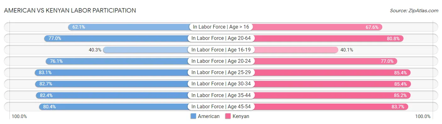 American vs Kenyan Labor Participation